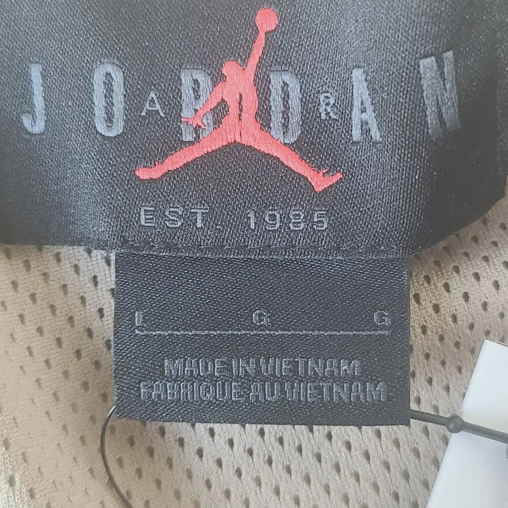 Nike Air Jordan 23 Coach Jacket Men's Large Tan Snap Button Mesh Lined NWT